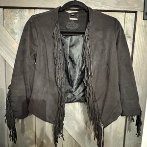 Black Fringe Women's Jacket